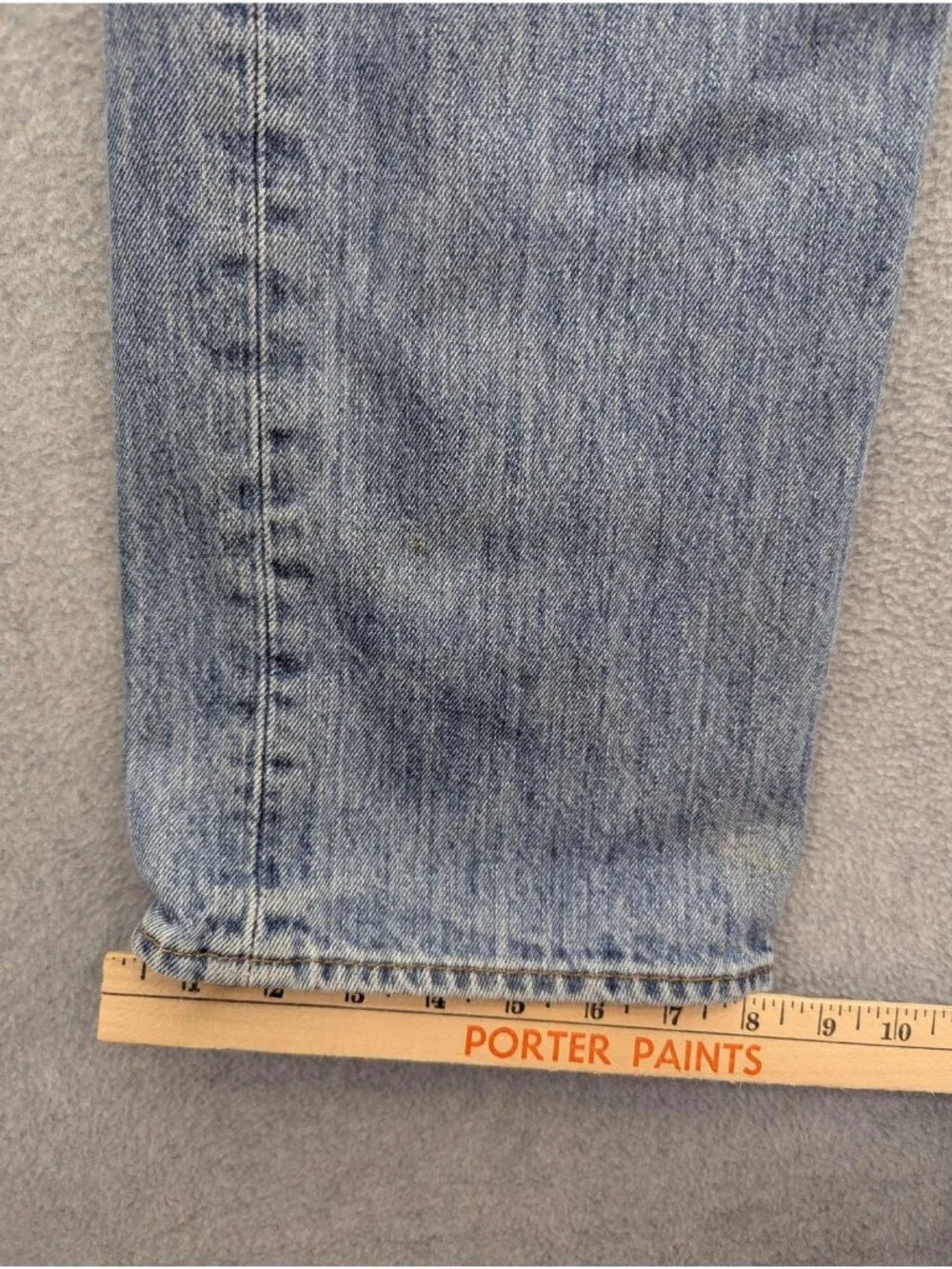 Levis 501 Jeans Mens 36x32 Blue Light Wash Straight Button Fly Denim Classic